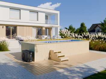 Dřevěný bazén 580 x 240 cm s polypropylenovým vložkou